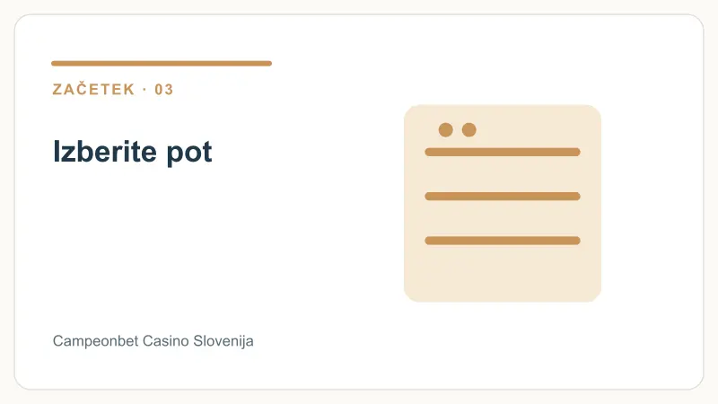 Izberite pot – Campeonbet Casino Slovenija